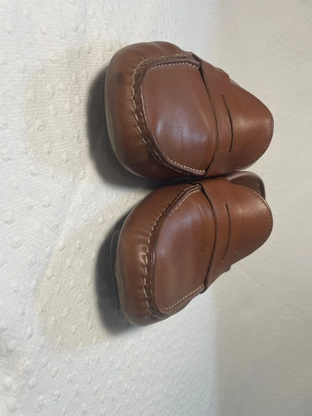 Allen Edmonds Tan Leather Penny Loafers  driving shoe men’s 11D - Picture 4 of 5
